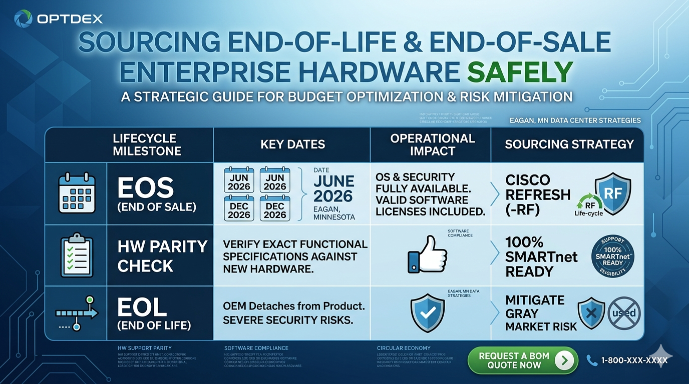 Sourcing End-of-Life (EOL) and End-of-Sale (EOS) Enterprise Hardware Safely